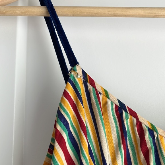 Vintage 1940s rainbow stripe ballgown. Handmade/couture. Size S/XS. Rare find!🌈 - Picture 7 of 15